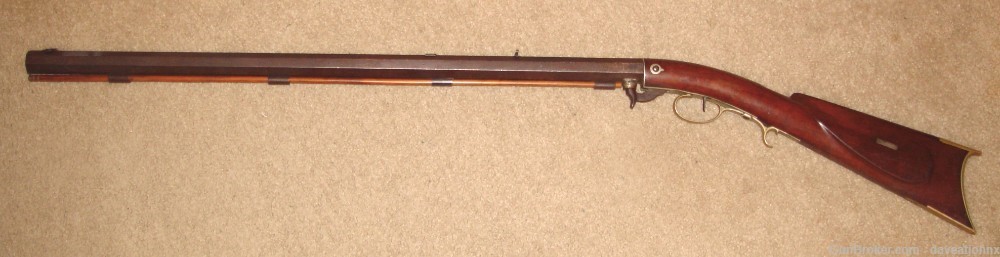Antique 36 Cal. Under Hammer New England Style Percussion Rifle-img-1