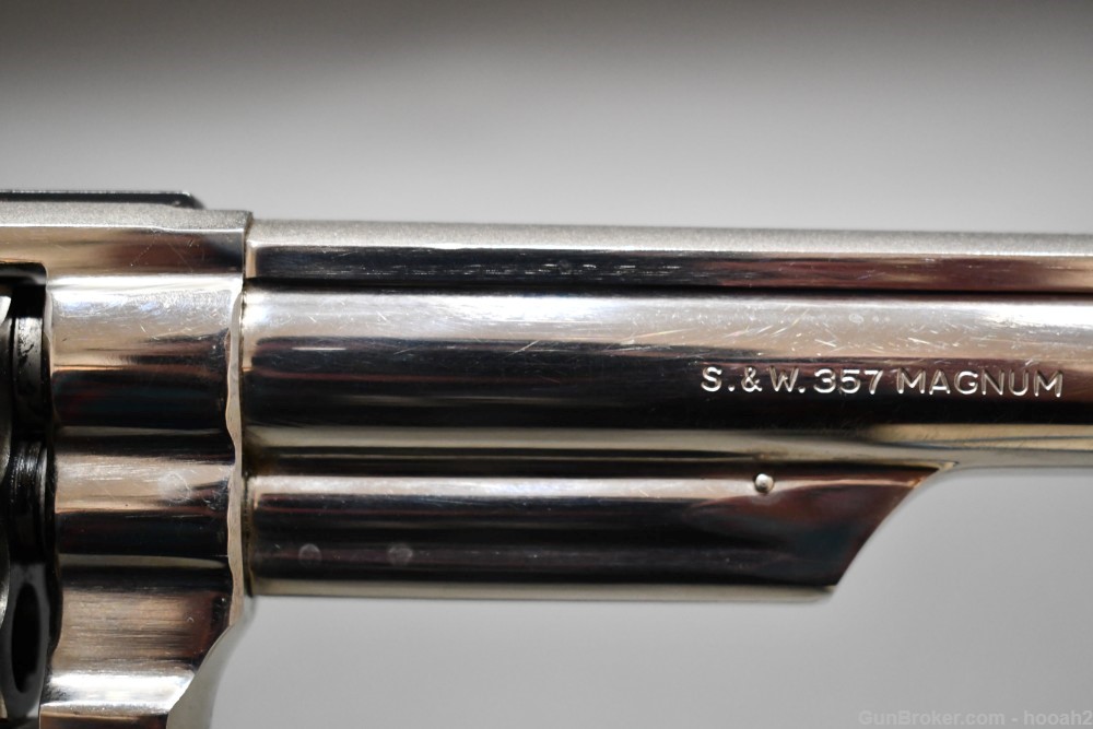 Smith & Wesson Model 19-5 6" 357 Mag Nickel Revolver 1983-img-7