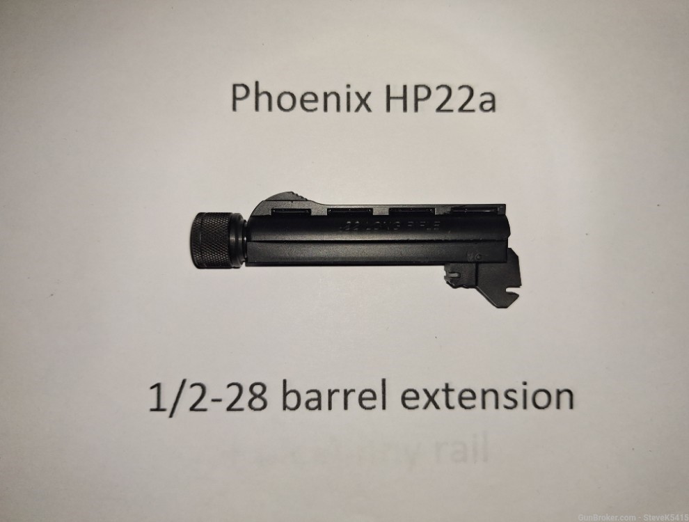 Phoenix arms hp22a 1/2-28 threaded barrel 3inch black-img-0