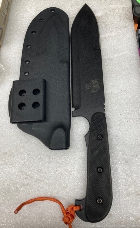 ShadowTech black fixed blade knife -img-0