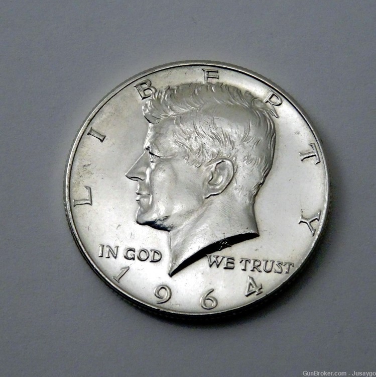 1964 Kennedy Half Dollar Uncirculated 90% Silver, Item dn-img-0