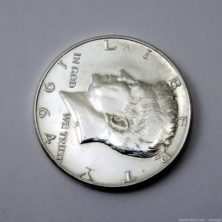 1964 Kennedy Half Dollar Uncirculated 90% Silver, Item dn-img-1