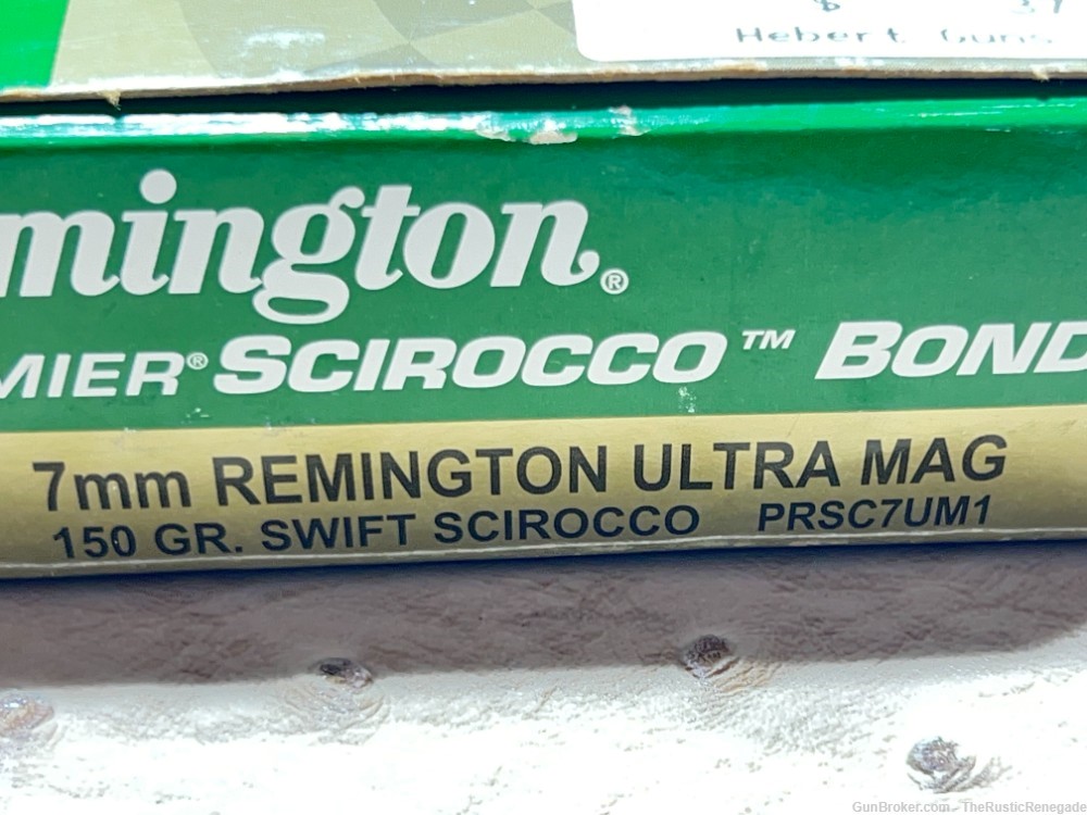 Remington 7mm Rem Ultra Mag 150gr Swift Scirocco Bonded (SSB), 20rd Box-img-1