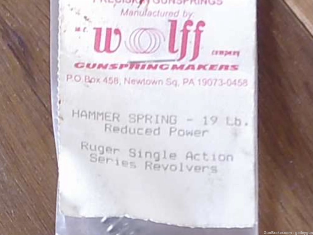 Wolff Hammer Spring 19LB Reduced Power (Ruger Single Action Revolvers)-img-1