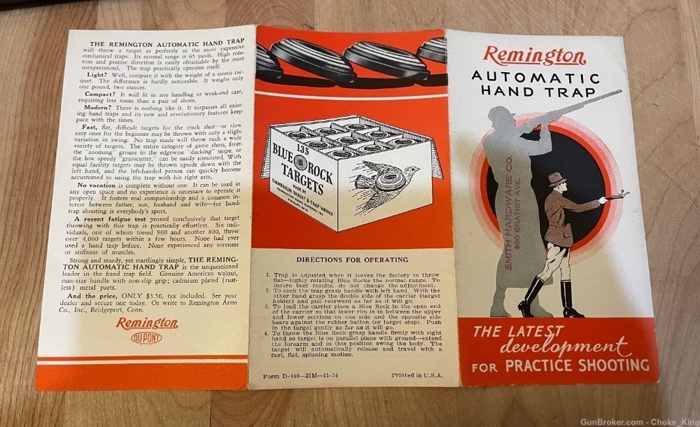 Remington Vintage Automatic Hand Trap Brochure-img-1