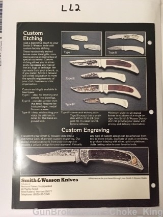 Orig S&W Knives Catalog Knife Price list Smith & Wesson-img-2
