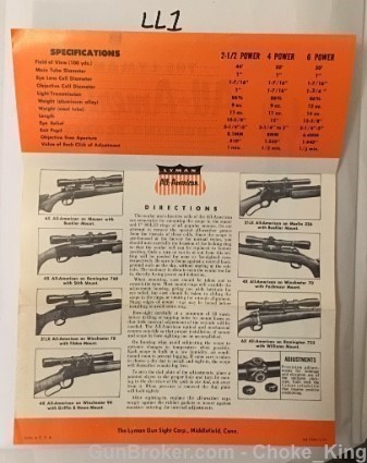 Original 1960s Lyman Hunting Rifle Scope Models Intro Flyer-img-1