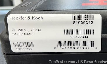 Heckler & Koch USP V1 Pistol .45 ACP 12+1 Capacity -img-2