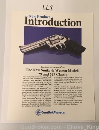 Orig S&W Model 29 629 Classic Intro Product Flyer-img-0