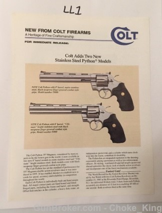 Colt 8" Stainless Steel Python Intro Product Flyer-img-0