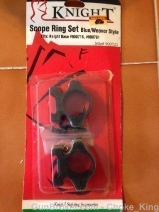 Knight 1" Weaver Style Blue Scope Rings New-img-0