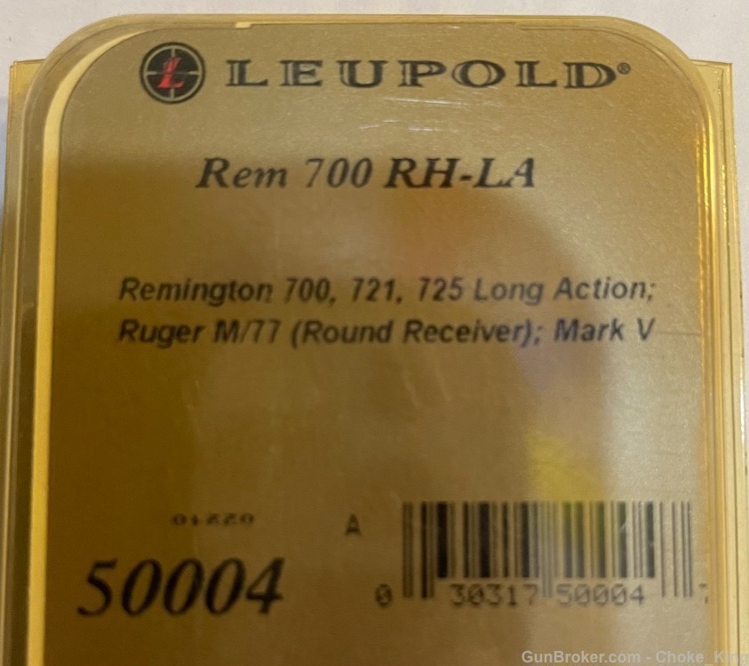 Leupold RH LA 50004 Matte Base M77 Remington 700 721 725-img-1