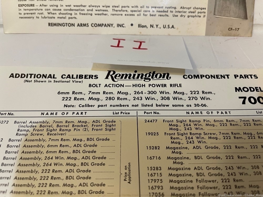Remington 700 Vintage Owners Instruction Manual -img-1