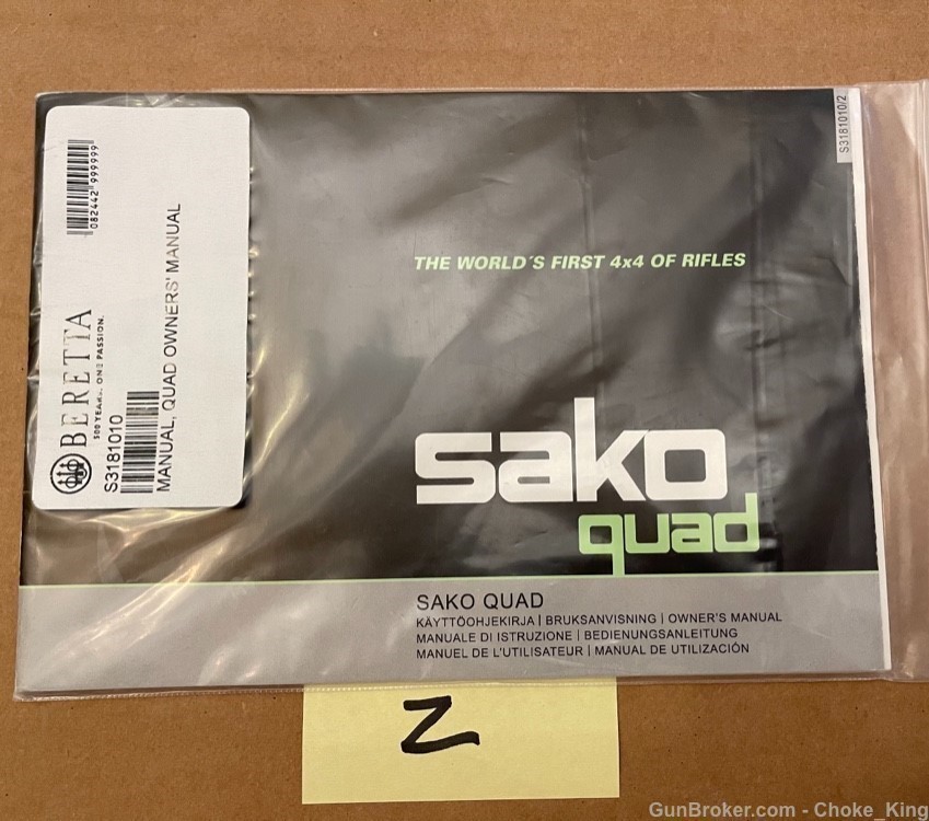 SAKO Quad Owners Instruction Manual -img-0
