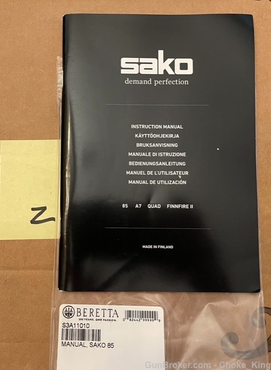 SAKO 85 Owners Instruction Manual -img-0