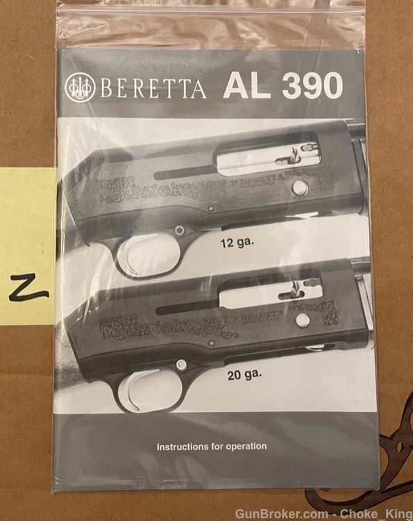  Beretta AL390 390 Owners Instruction Manual -img-0