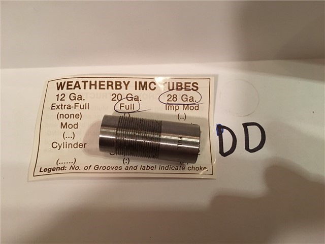 New old Stock Browning Winchester Weatherby 28 ga Gauge Full Choke Tube-img-0