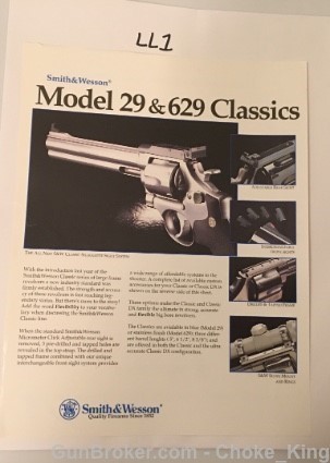 Orig S&W Model 29 629 Classic Intro Product Flyer-img-0