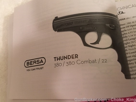 Orig Bersa Thunder Owners Instruction Manual-img-2