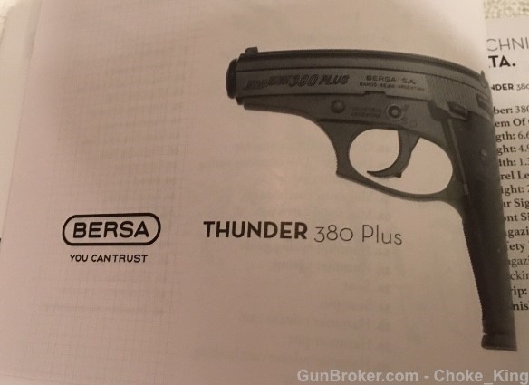 Orig Bersa Thunder Owners Instruction Manual-img-3