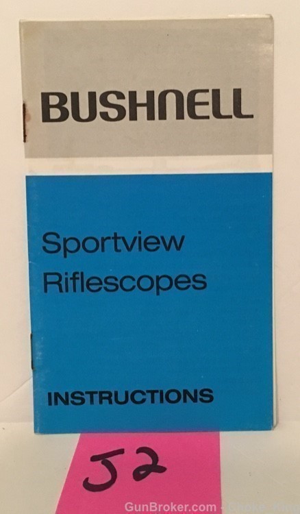 Bushnell Sportview Scope Owners Instruction Manual-img-0