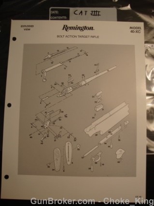Remington Schematic  + Parts List  Model 40-XC-img-0