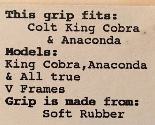 New Colt King Cobra Anaconda V Frame Hogue Grips-img-2