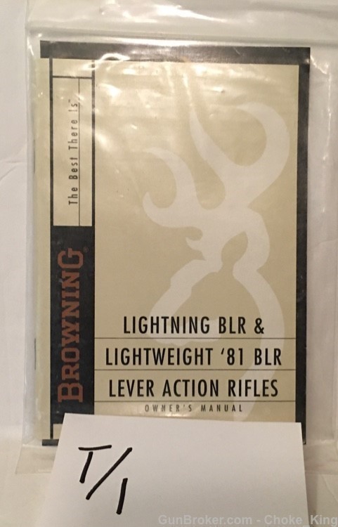 Browning BLR Lightweight Lingtning Owners Instruction Manual-img-0