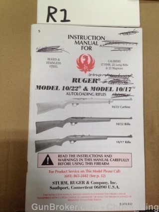 Ruger 10/22 10/17 Owners Instruction Manual 2004-img-0