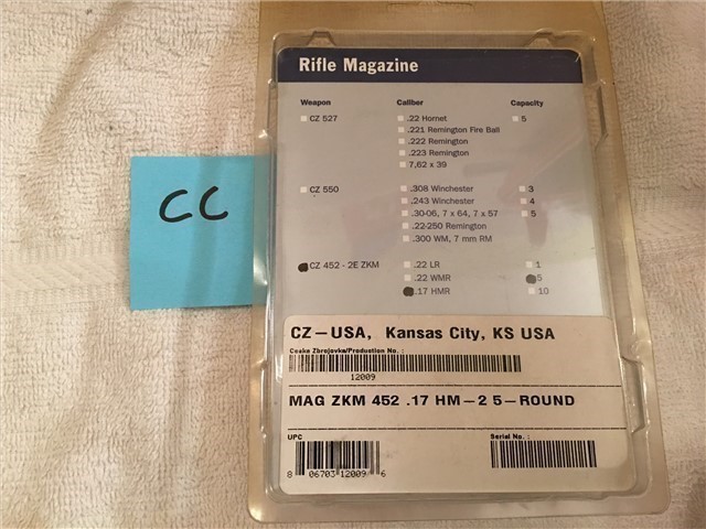 New CZ Model 452 .17 HMR Rifle Magazine-img-1