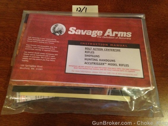 Savage Arms Shotgun Owners Manual Instruction-img-0