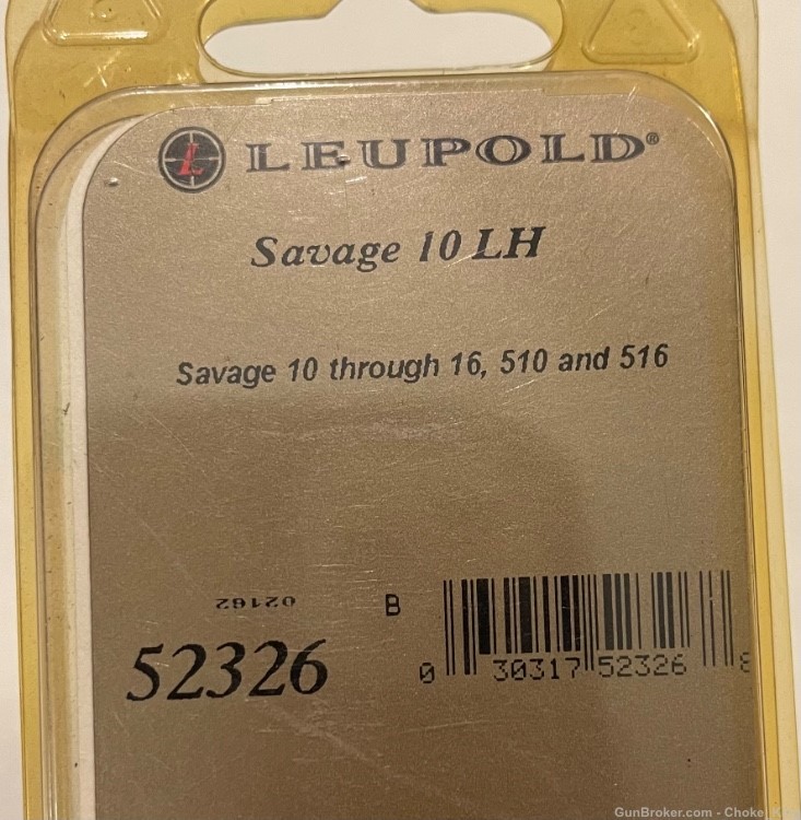 New Leupold Savage Arms Model 10 - 16 510 516 LH Scope Base 52326-img-2