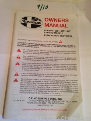 Mossberg 500 505 835 Owners Manual Instruction-img-0