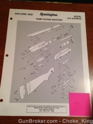 Remington Parts and Schematic Model  870 Express-img-0