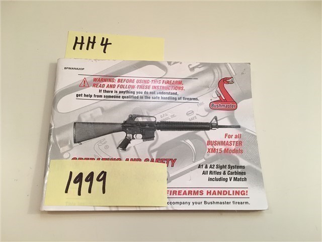 Orig Bushmaster 1999 Owners Instruction Manual-img-0