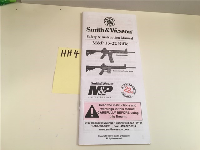 Orig S&W M&P 15-22 .22 Owners Instruction Manual-img-0