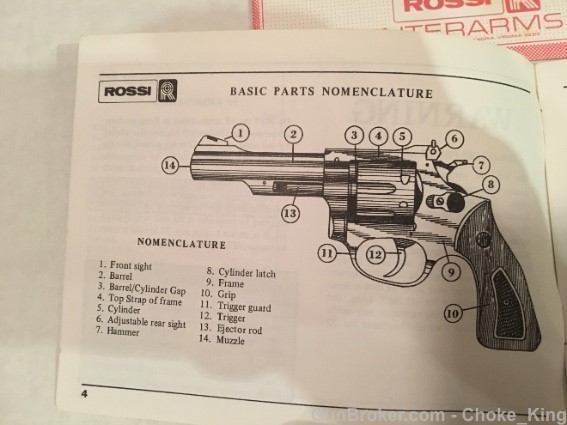 Rossi .22 LR .38 .357 Owners Manual 357 22-img-3