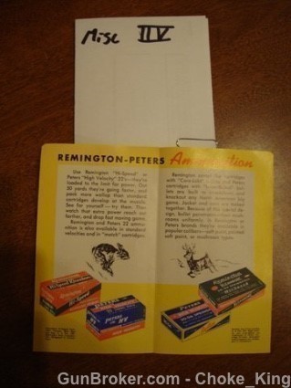 1950s Remigton Peters Ammunition Brochure-img-0