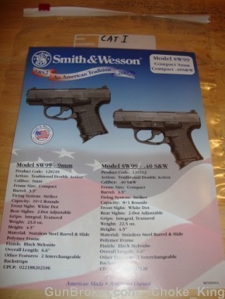 S&W Model 99 9mm 40 cal Product Flyer-img-0