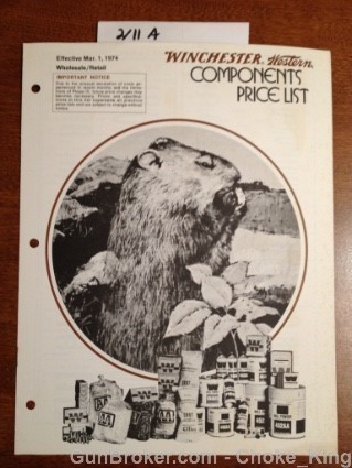 1974 Winchester Western Component Price List-img-0