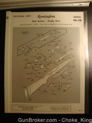 Remington Model 40 XB  Parts List Schematic-img-0