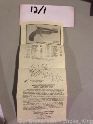 North American Arms NAA .22 LR Owners Manual 22-img-0