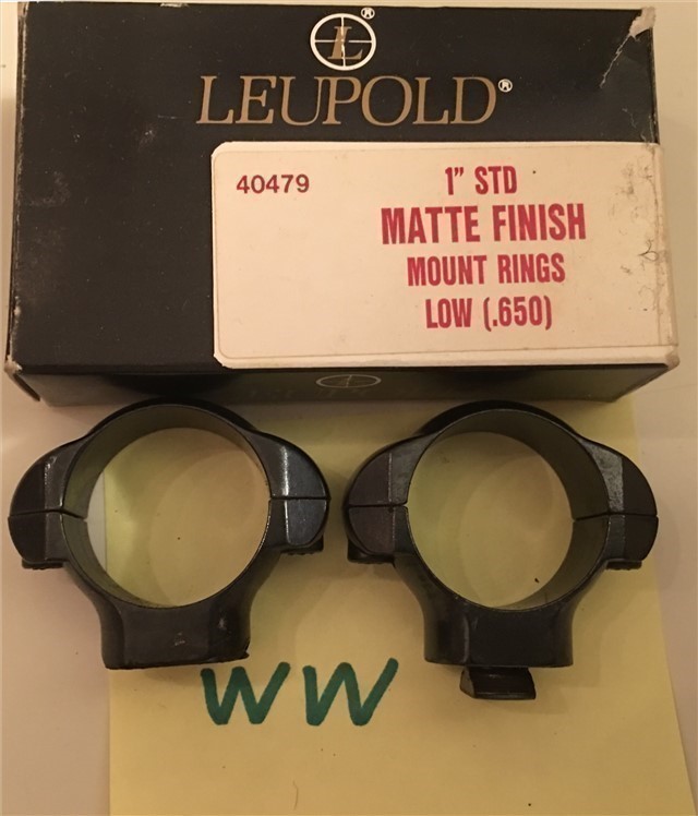 New Leupold Scope Rings Set Low .650 Matte Blue-img-0