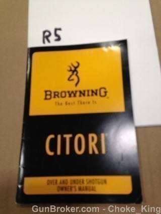 Browning Citori Owners Instruction Manual-img-0