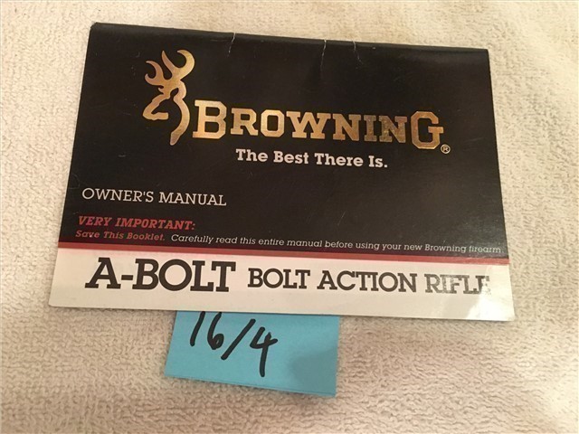 Browning A Bolt Owners Instruction Manual A-Bolt-img-0