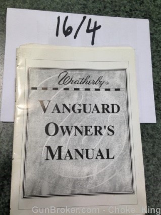 Weatherby Vanguard Owners Instruction Manual-img-0