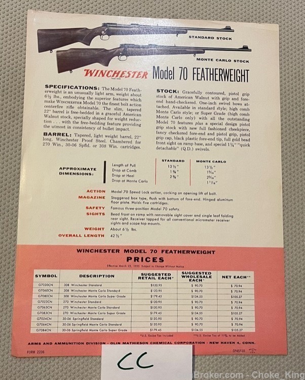 Winchester Model 70 Vintage Product Catalog-img-1