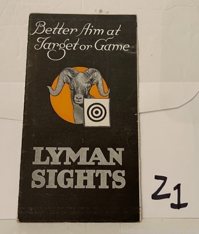 Lyman Sights Owners Instruction Manual-img-0