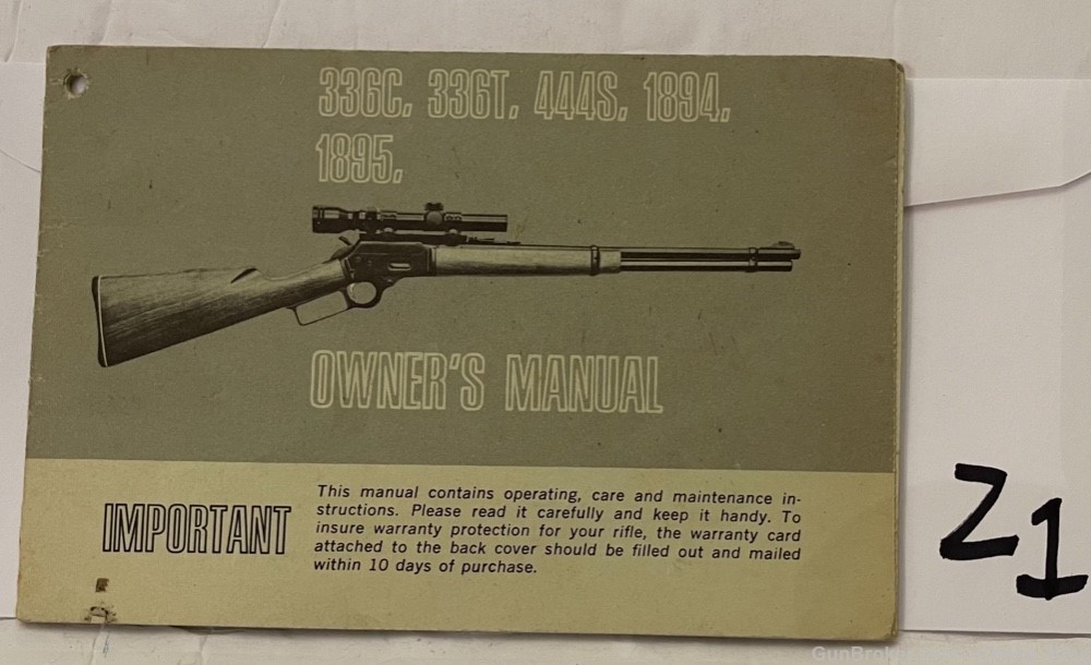 Marlin 336 C Owners Instruction Manual-img-0