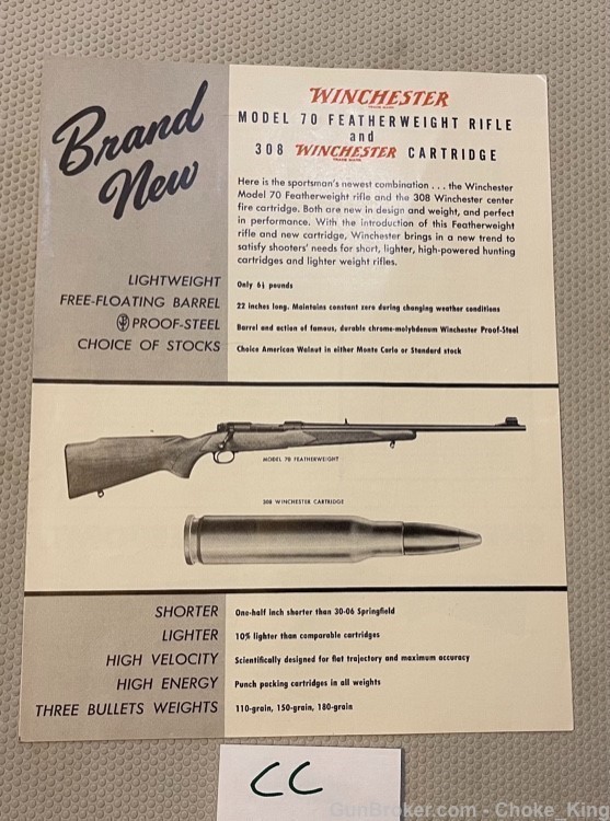 Winchester Model 70 Featherweight Vintage Product Catalog-img-0